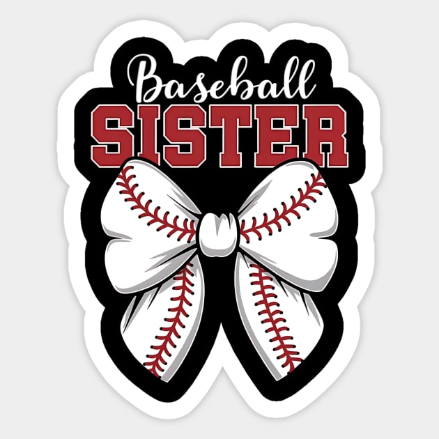 Baseball-Sister-Vintage-Sport-Lover-Sister-Mothers Day Sticker by ArtistTee ⭐⭐⭐⭐⭐